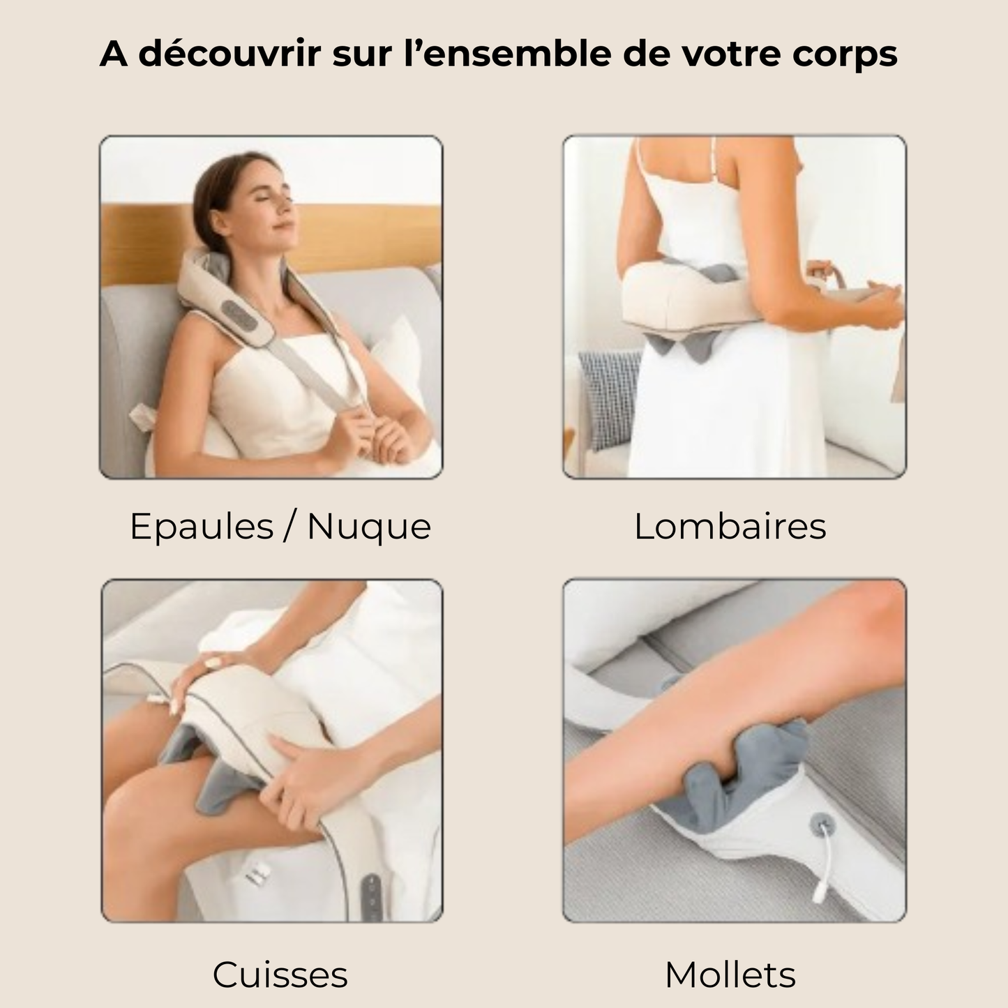 Alunéor™ - Masseur dos et cervicales chauffant