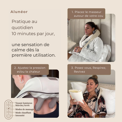 Alunéor™ - Masseur dos et cervicales chauffant